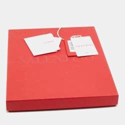 Pre Owned Valentino Black Silk Crepe Stole  