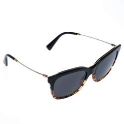 Pre Owned Valentino Black/Beige Tortoise Smoke VA2011 Sunglasses 