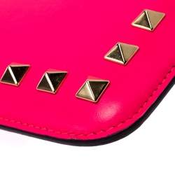 Valentino Neon Pink Leather Rockstud iPhone 5/5S Case