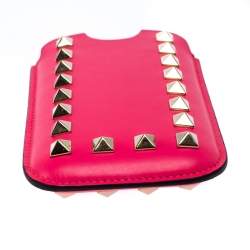 Valentino Neon Pink Leather Rockstud iPhone 5/5S Case