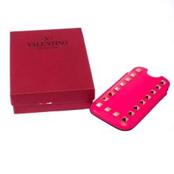 Valentino Neon Pink Leather Rockstud iPhone 5/5S Case