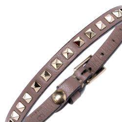 Pre Owned Valentino Poudre Leather Rockstud No Limit Bracelet