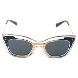 Pre Owned Valentino Blue/Transparent VA4030 Cat Eye Sunglasses