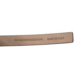 Pre Owned Valentino Red Leather Rockstud Belt 85 CM