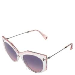 Pre Owned Valentino Pink VA4033 Cat Eye Sunglasses