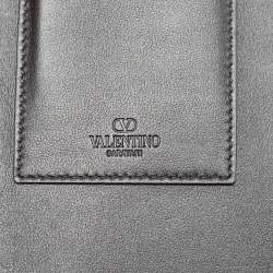 Pre Owned Valentino Black Leather Rockstud Phone Crossbody Bag