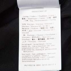 Valentino Black Wool Blend Stud Button Detail Short Dress M
