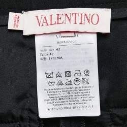 Valentino Black Wool and Silk Stud Buttoned Waist Trousers M