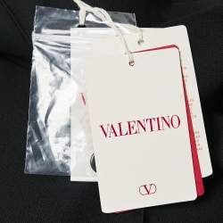 Valentino Black Wool and Silk Stud Buttoned Waist Trousers M
