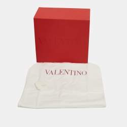 Pre Owned Valentino Red  Wool Crepe Couture Midi Dress M