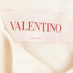 Valentino Cream Crepe Bow Detail Mini Dress XL