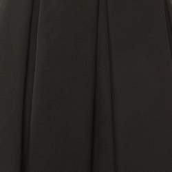 Valentino Black Wool Pleated Mini Skirt M
