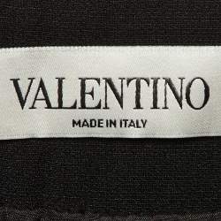Valentino Black Wool Pleated Mini Skirt M
