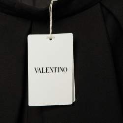 Valentino Black Wool Pleated Mini Skirt M