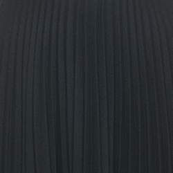 Pre Owned Valentino Black Sateen Plisse Midi Skirt S