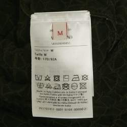 Pre Owned Valentino Black Mesh Toile Iconographe Bodysuit M