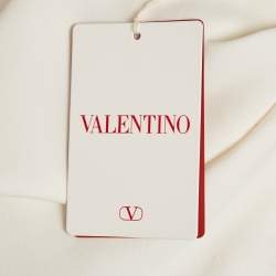 مملوكة مسبقًا توب فالنتينو حرير عاجي بدون أكمام مقاس متوسط (ميديوم)