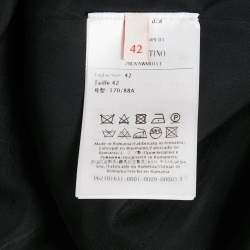 Pre Owned Valentino Black Wool Blend Paneled Midi Dress M