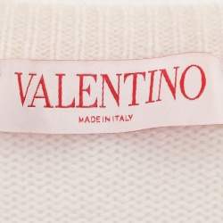 Pre Owned Valentino Cream Cashmere Knit Sweater XS