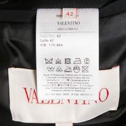 Pre Owned Valentino Black Silk Tailored Blazer M