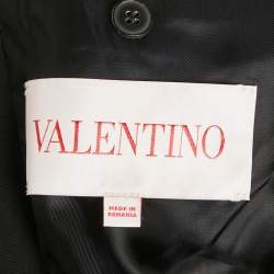Pre Owned Valentino Black Silk Tailored Blazer M