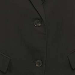 Pre Owned Valentino Black Silk Tailored Blazer M