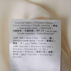 Pre Owned Valentino White Silk Crepe Neck Tie Detail Top M