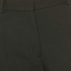 Pre Owned Valentino Black Wool Straight Formal Trousers M