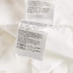 مملوكة مسبقًا قميص فالنتينو أبيض قطن ياقة مربوطة فضفاض مقاس صغير