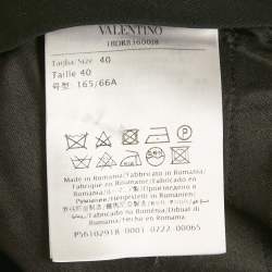 Pre Owned بنطلون فالنتينو غاباردين أزرق مستقيم القصة مقاس صغير