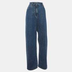 Pre Owned جينز فالتنتينو دنيم أزرق قصة مستقيمة مقاس الخصر 30 بوصة