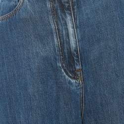 Pre Owned جينز فالتنتينو دنيم أزرق قصة مستقيمة مقاس الخصر 30 بوصة