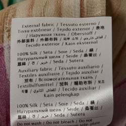 مملوكة مسبقًا VALENTINO Garavani Multicolour Feather Print Silk Scarf-Neck Blouse S