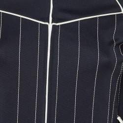 Pre Owned جاكيت رياضي فالنتينو كحلي زخرفة خياطة مضادة قماش جيرسي مقاس صغير