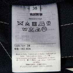 Pre Owned جاكيت رياضي فالنتينو كحلي زخرفة خياطة مضادة قماش جيرسي مقاس صغير