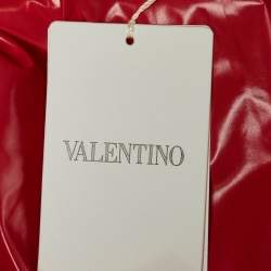 Pre Owned جاکيت فالنتينو پافر نايلون أسود بقلنسوة مقاس صغير