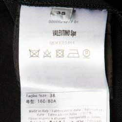 Pre Owned Valentino Black Satin Zip Front Track Jacket S