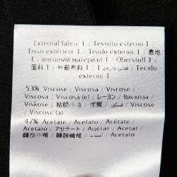 Pre Owned Valentino Black Satin Zip Front Track Jacket S