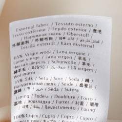 Pre Owned Valentino Cream Crepe Open Front Couture Jacket M