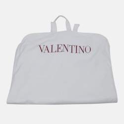 Pre Owned Valentino Cream Crepe Open Front Couture Jacket M