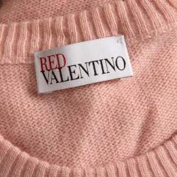 مملوكة مسبقًا سويتر ريد فالنتينو جاكار ألعاب نارية و صوف وردي فاتح مقاس صغير (سمول)