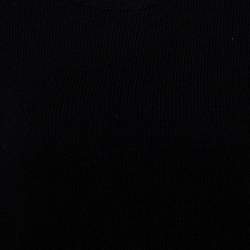 Pre Owned Valentino Black Wool Knit Open Side Vest S