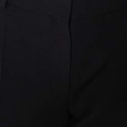 Pre Owned Valentino Black Wool & Silk Straight Leg Trousers M