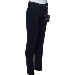 Valentino Black Denim VLTN Star Print Detail Slim Fit Jeans S