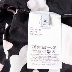 Pre Owned Valentino Multicolor Floral Printed Silk Cape Blouse S