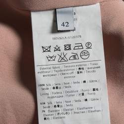 مملوكة مسبقًا Valentino Beige Silk Pleated Sleeveless Maxi Dress M