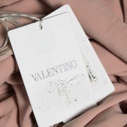 مملوكة مسبقًا Valentino Beige Silk Pleated Sleeveless Maxi Dress M