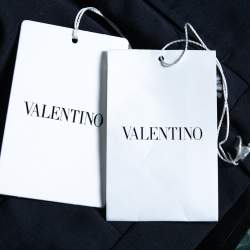 Pre Owned Valentino Navy Blue Wool Formal Trouser M