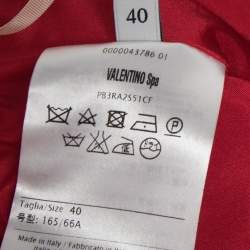 Valentino Red Wool & Silk Pintucked Shorts S
