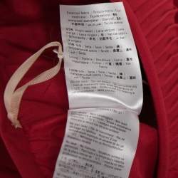 Valentino Red Wool & Silk Pintucked Shorts S